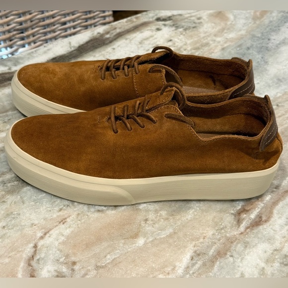 Men’s FRYE Beacon brown suede leather lace up sneakers- Size 9.5 - Picture 5 of 9